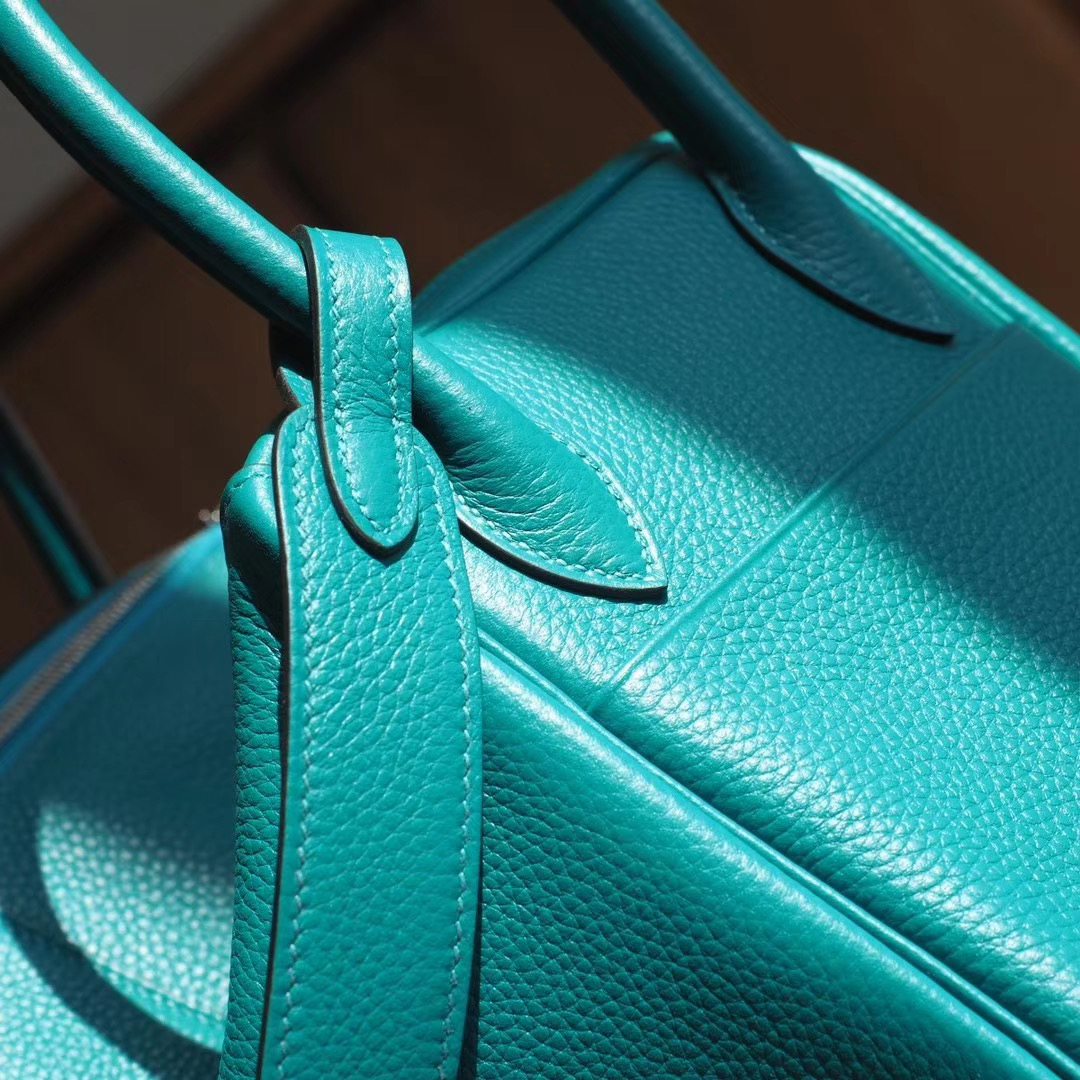 爱马仕包包 Hermes Lindy26 U1 维罗纳绿 TC 银扣