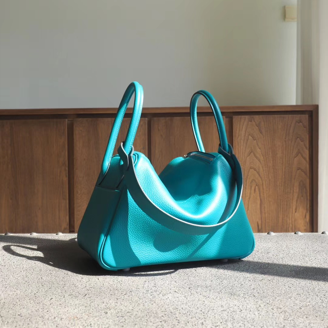 爱马仕包包 Hermes Lindy26 U1 维罗纳绿 TC 银扣