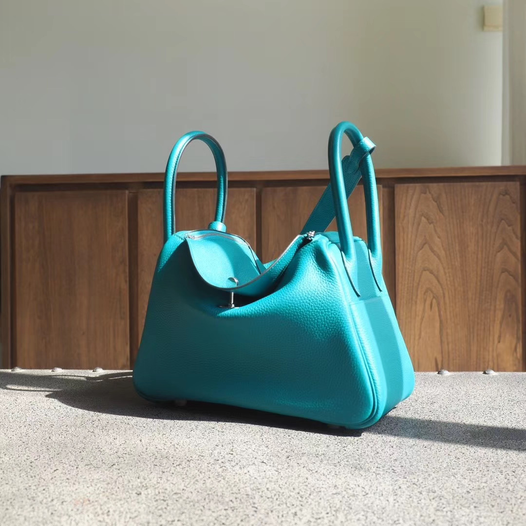 爱马仕包包 Hermes Lindy26 U1 维罗纳绿 TC 银扣